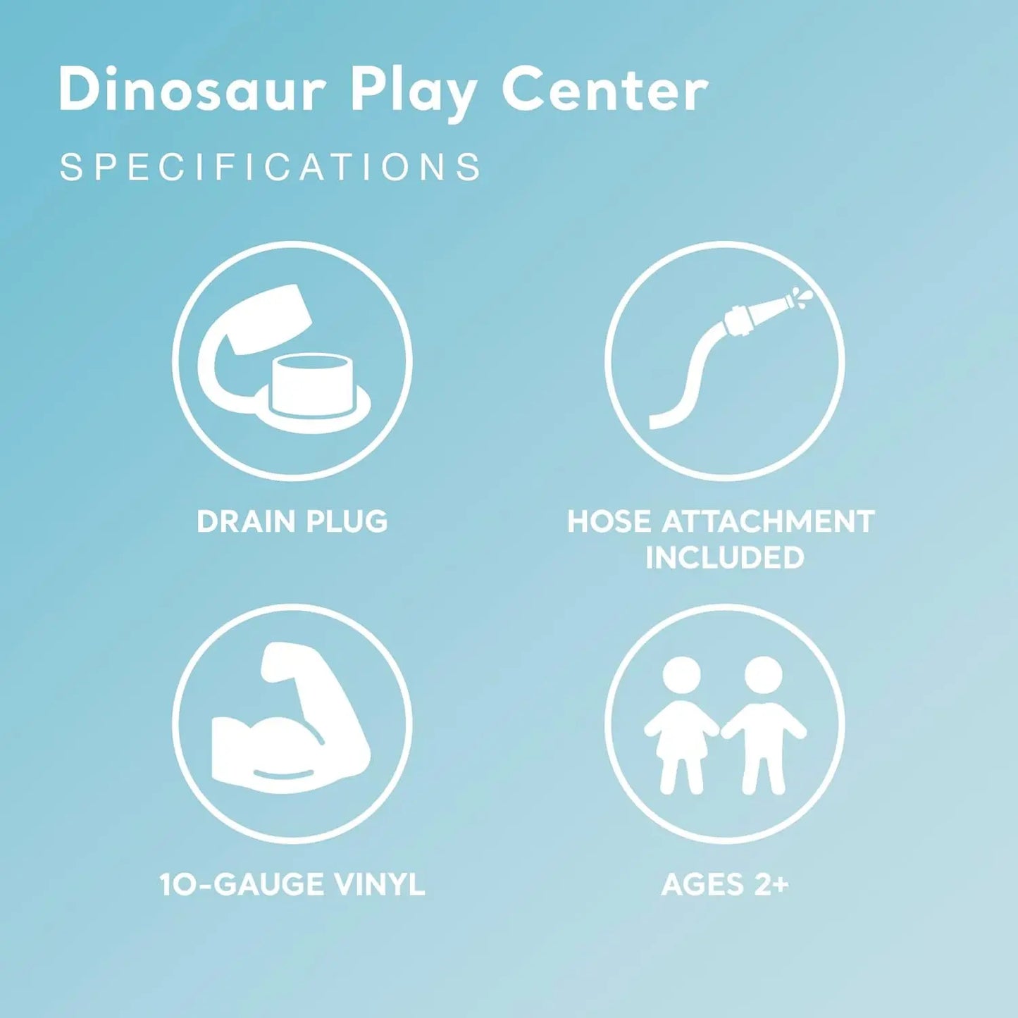Inflatable Dinosaur Play Center with Pool Slide, Water Sprayer, and Balls for Outdoor Fun
