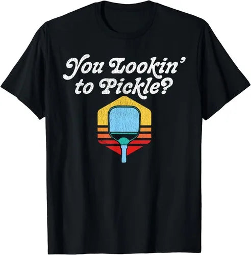NEW LIMITED You Lookin' To Pickle? Pickleball Retro 80s T-Shirt