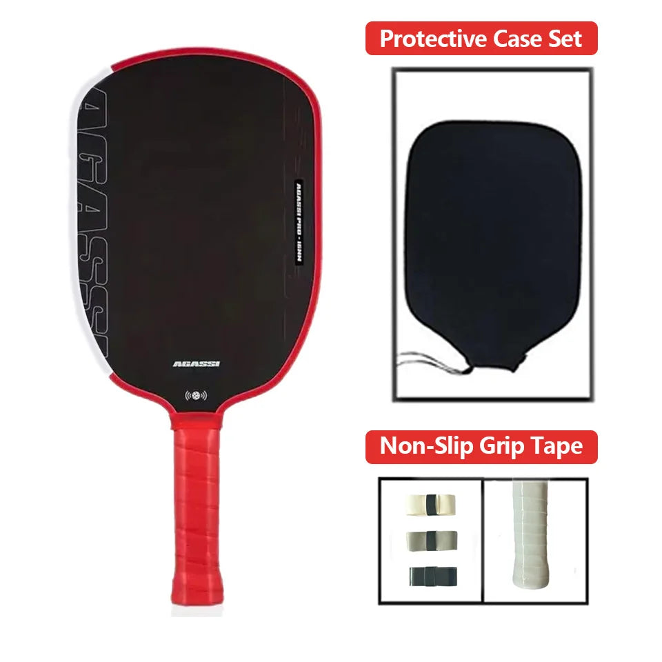 Agassi pro IV 16mm Pickleball Paddle 2026 New GEN 4 TFP Foam Core T700 Carbon Fiber Rackets for Increased Spin And Control