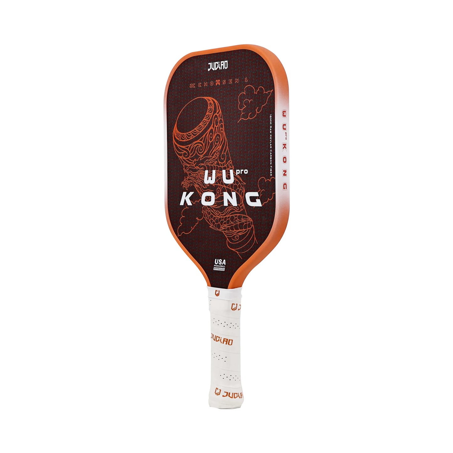 Juciao USAPA Approved Kevlar Carbon Fiber Pickleball Paddle Thermoformed Unibody Spin Textured Surface With Foam Edge Pickleball