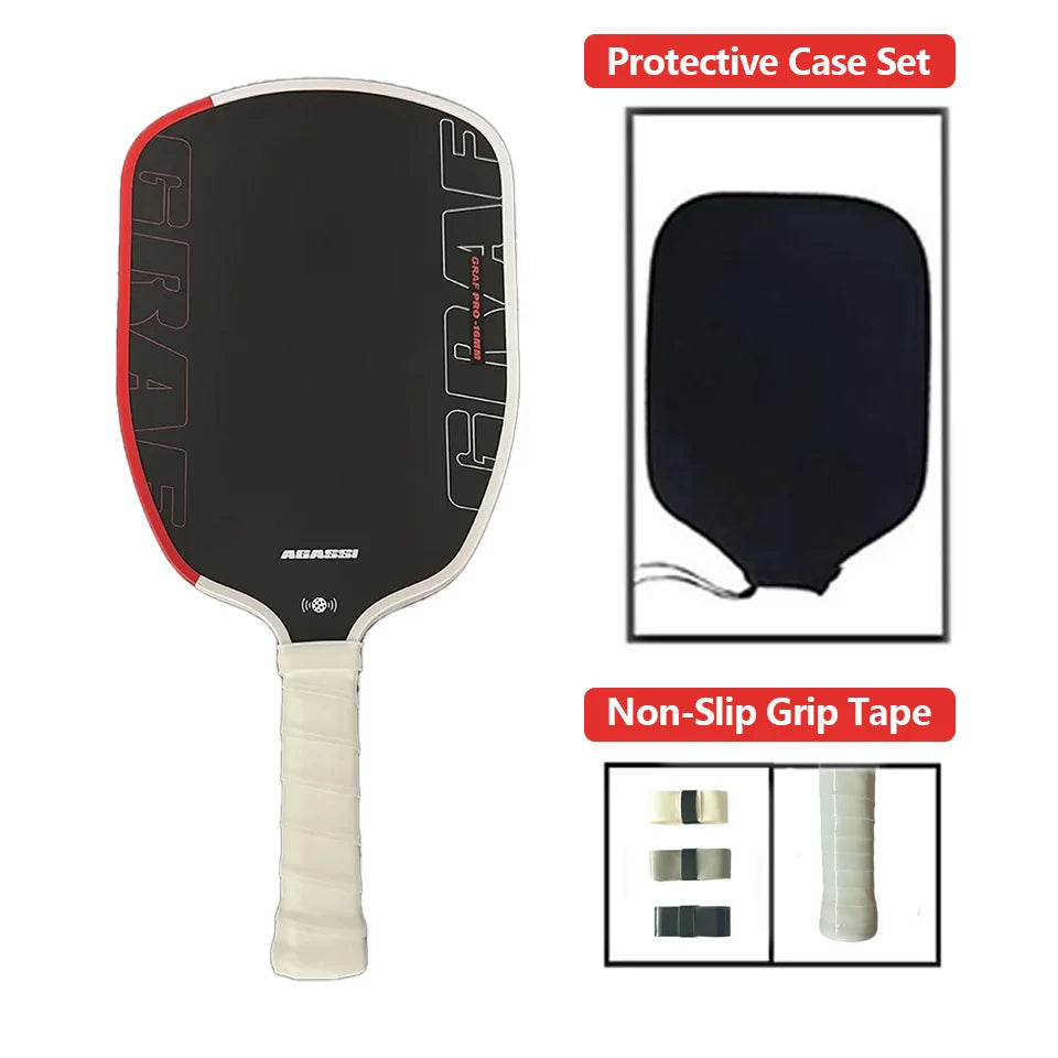 Agassi pro IV 16mm Pickleball Paddle 2026 New GEN 4 TFP Foam Core T700 Carbon Fiber Rackets for Increased Spin And Control