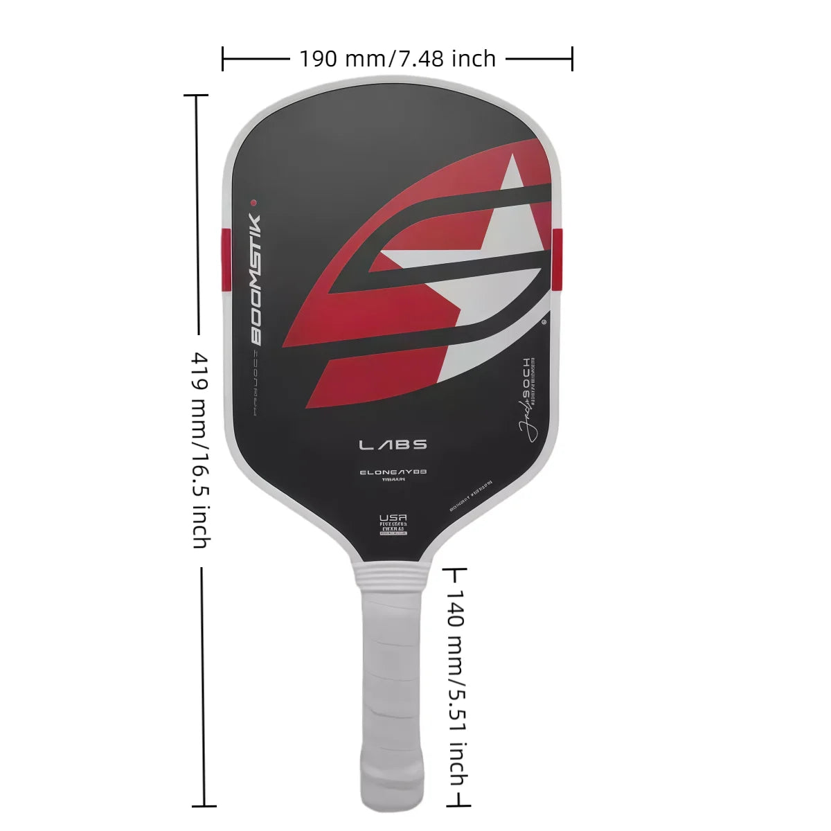 SLK-Style T700 Carbon Fiber 5th Gen Pickleball Paddle, Boomstick Core, Hot-Pressed