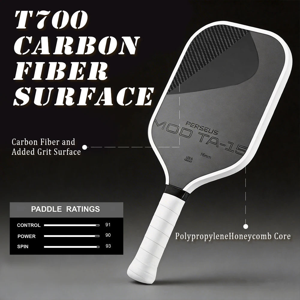 MOD TA-15 Player's Edition Pickleball Racquet High Quality T700 Carbon Fiber Material for Professional Power and Spin