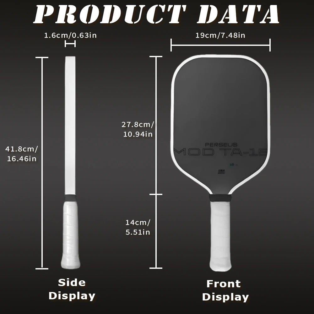 MOD TA-15 Player's Edition Pickleball Racquet High Quality T700 Carbon Fiber Material for Professional Power and Spin