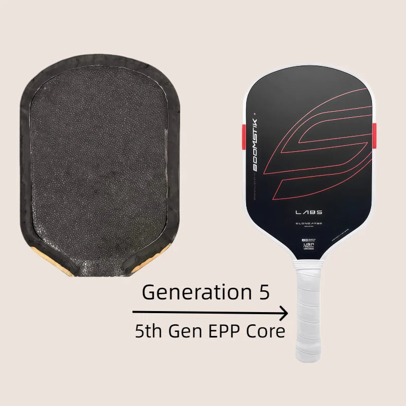 SLK-Style T700 Carbon Fiber 5th Gen Pickleball Paddle, Boomstick Core, Hot-Pressed